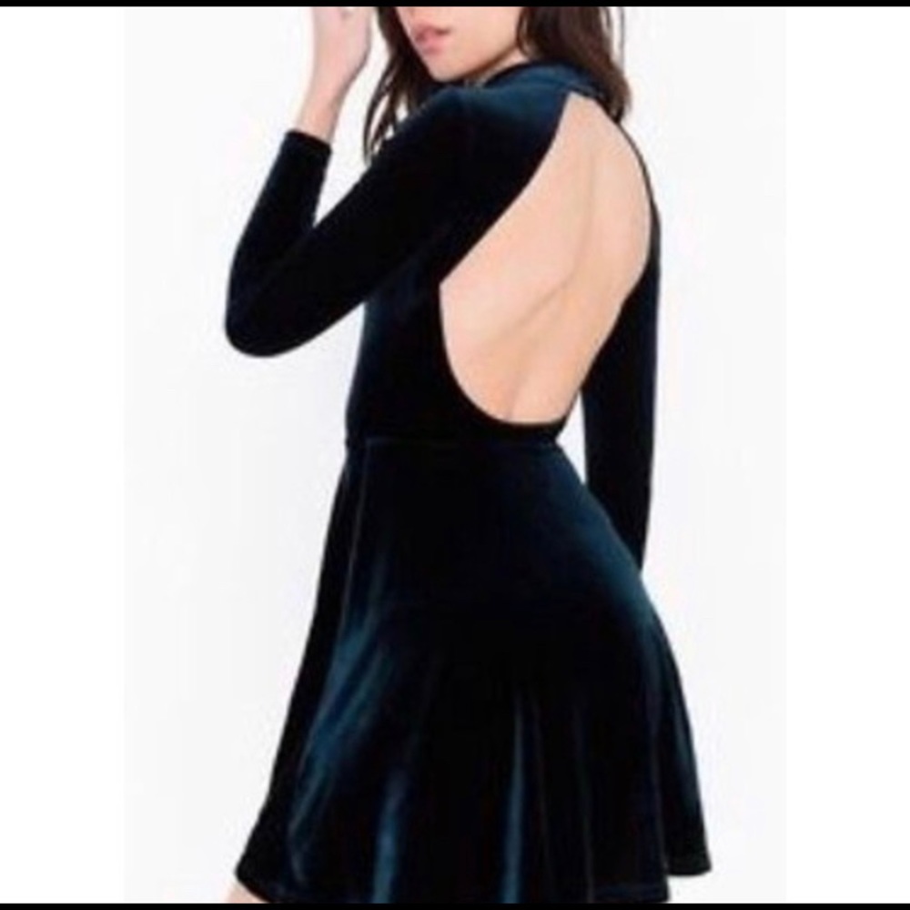 NWOT American Apparel Velvet Skater dress MEDIUM